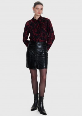 Μπλούζα εμπριμέ με ιδιαίτερο λαιμό - 5206179048873