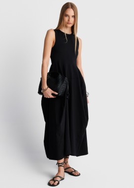 Φόρεμα μίντι balloon με τσέπες - 5206179060967