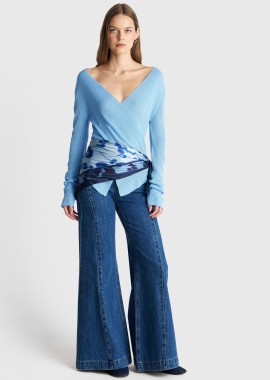 Μπλούζα πλεκτή κρουαζέ - 5206179072571