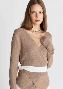 Μπλούζα πλεκτή κρουαζέ - 5206179072595