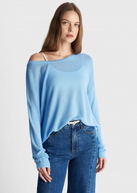 Μπλούζα πλεκτή με στρογγυλή λαιμόκοψη - 5206179072625