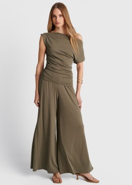 Μπλούζα με ντραπέ ώμο - 5206179082976