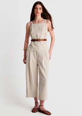 Παντελόνι wide leg με πιέτες - 5206179084307