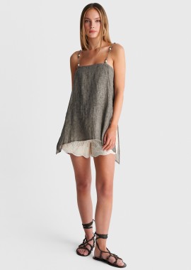 Τοπ λινό με χάντρες στις τιράντες - 5206179090759