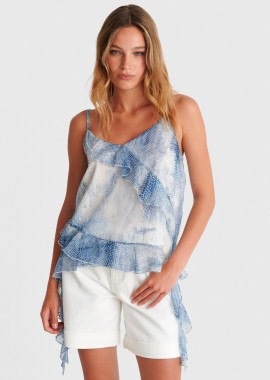 - Τοπ με βολάν με snake print - 5206179169103