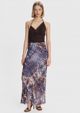 Φούστα μακριά με animal print - 5206634897855