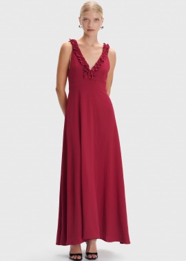 Φόρεμα με λεπτομέρειες στο ντεκολτέ - 5206634900760