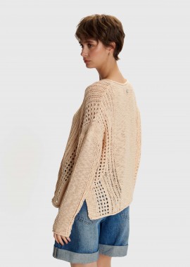 Μπλούζα με διάτρητη πλέξη - 5206634905673