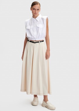 Φούστα μακριά με πιέτες και ζωνάκι - 5206634912329
