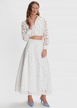 Φούστα μάξι με δαντέλα - 5206634930880