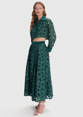 Φούστα μάξι με δαντέλα - 5206634930903