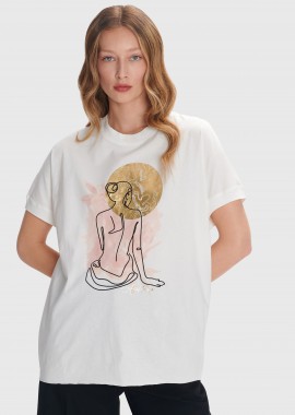 Μπλούζα κοντομάνικη με στάμπα - 5206634930996