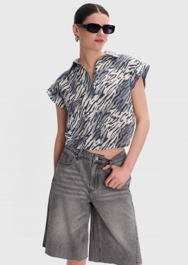 Πουκάμισο κοντομάνικο zebra print - 5206634946089