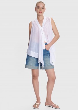 Πουκάμισο αμάνικο με ασυμμετρία - 5206634955265