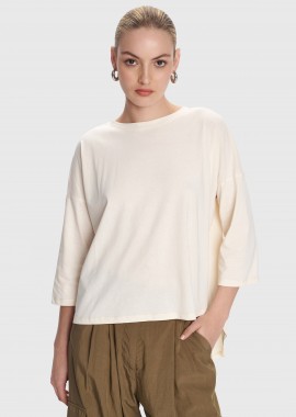 Μπλούζα ασύμμετρη μονόχρωμη - 5206634959263