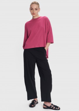 Μπλούζα ασύμμετρη μονόχρωμη - 5206634959751