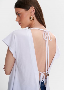 Μπλούζα με άνοιγμα στην πλάτη - 5206634961600