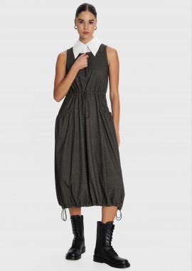 Σετ φόρεμα μίντι με γιακά - 5206634976543