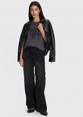 T-shirt με lettering - 5206634979131