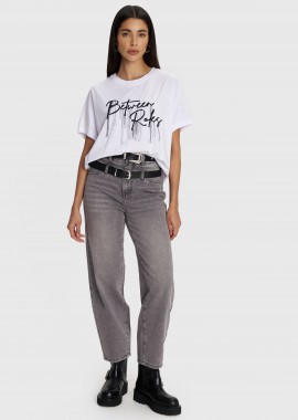 T-shirt με lettering - 5206634979148