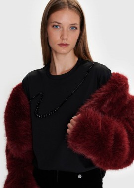 T-shirt με διακοσμητικά στοιχεία - 5206634979711