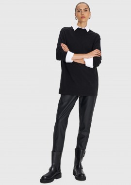 Μπλούζα μονόχρωμη μακριά - 5206634980816