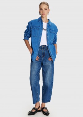 Πουκάμισο denim με τσέπες - 5206634982643