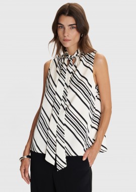 Τοπ αμάνικο με ριγέ print - 5206634984289