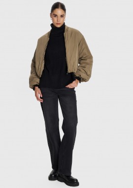 Μπλούζα πλεκτή με loose λαιμό - 5206634987723