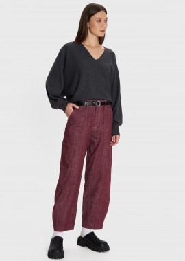 Μπλούζα πλεκτή με V - 5206634991386