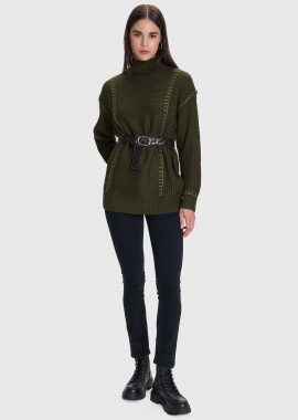 Μπλούζα πλεκτή μακριά - 5206634991584