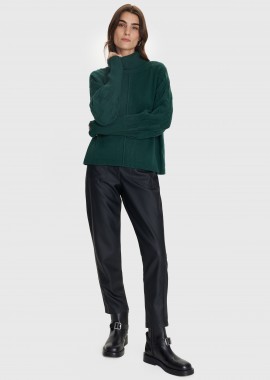 Μπλούζα πλεκτή ζιβάγκο με λεπτομέρεια στα μανίκια - 5206634996527