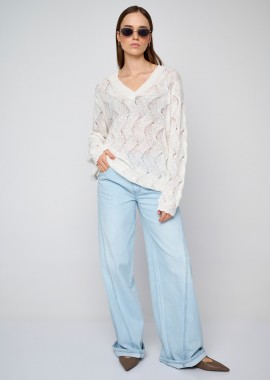 Μπλούζα πλεκτή διάτρητη - 5207251962926