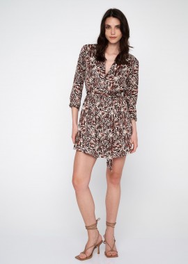 - Φόρεμα μίνι animal print - 5207251964869