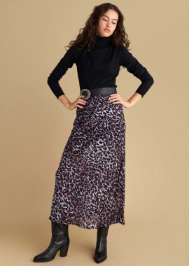 Φούστα μίντι animal print - 5206179051446