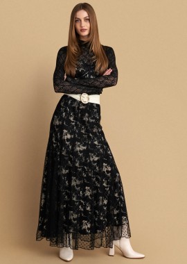 Φούστα σετ μάξι με δαντέλα - 5206179052061