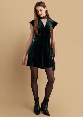Φόρεμα μίνι βελούδινο - 5206179070850