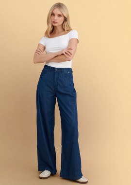 Παντελόνα τζιν wide leg - 5206179076845