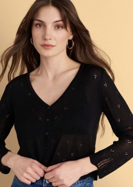 Ζακέτα πλεκτή μακρυμάνικη - 5206179079617