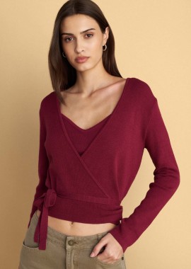 Ζακέτα πλεκτή με τοπ - 5206179082136