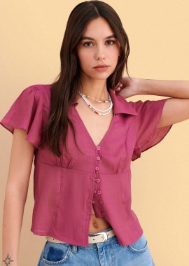 Πουκάμισο κοντομάνικο με V - 5206179088213