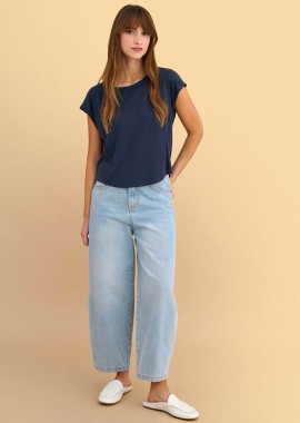 Mπλούζα κοντομάνικη μονόχρωμη - 5206179093941