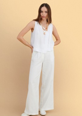 Μπλούζα αμάνικη λινή - 5206179114554