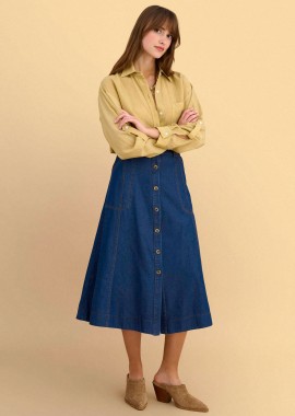 Φούστα μίντι denim - 5206179115841