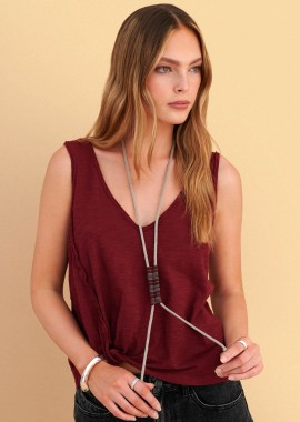 Τοπ αμάνικο με κολιέ - 5206179131230