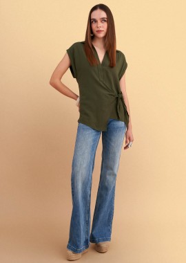 Τοπ αμάνικο με δέσιμο στο πλάϊ - 5206179131506