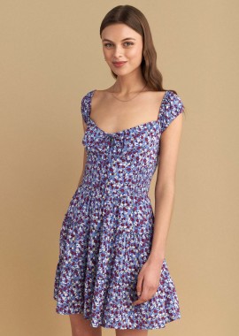 Φόρεμα μίνι liberty με βολάν - 5206634906755