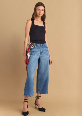 Μπλούζα με ανοιχτή πλάτη και δαντέλα - 5206634914576