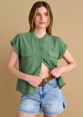 Πουκάμισο κοντόμανικο με τσέπες - 5206634916075