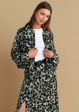 Μπουφάν cropped με abstract print - 5206634936264